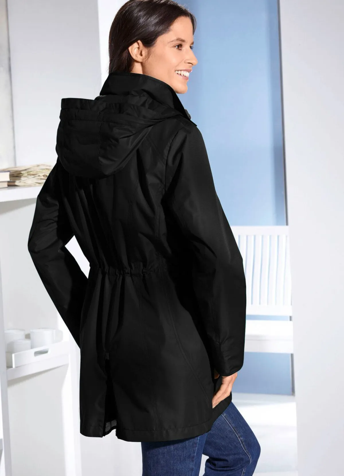 Sale BADER Funktionsjacke mit abnehmbarer Kapuze SCHWARZ