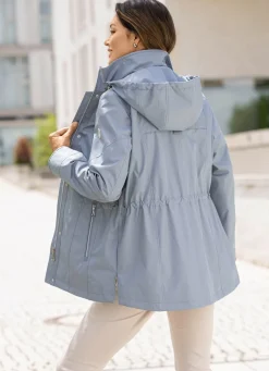 Outlet BADER Funktionsjacke mit abnehmbarer Kapuze STAHLBLAU
