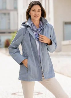 Outlet BADER Funktionsjacke mit abnehmbarer Kapuze STAHLBLAU