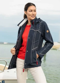 BADER Funktionsjacke mit abnehmbarer Kapuze DUNKELBLAU