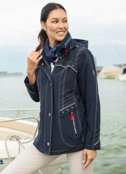 BADER Funktionsjacke mit abnehmbarer Kapuze DUNKELBLAU
