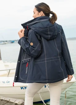 BADER Funktionsjacke mit abnehmbarer Kapuze DUNKELBLAU