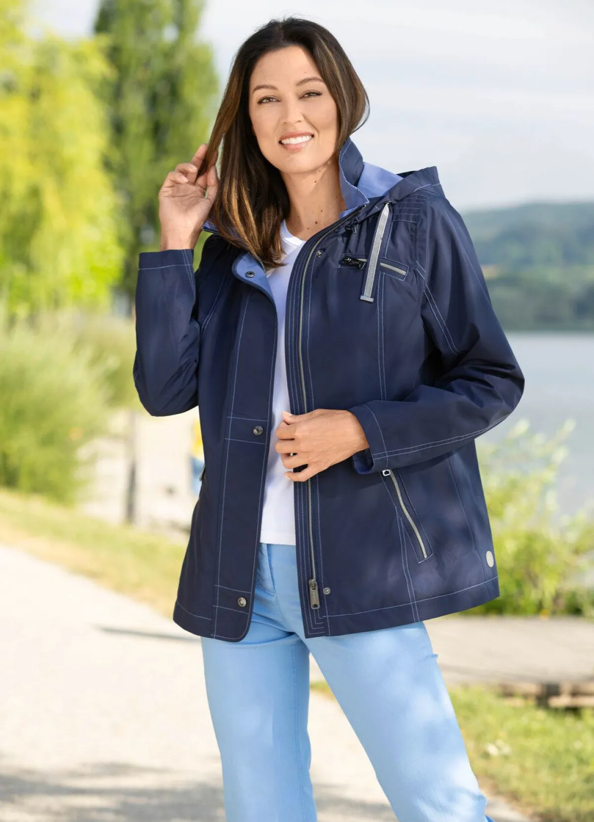 Clearance BADER Funktionsjacke mit abnehmbarer Kapuze NAVY