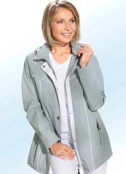 New BADER Funktionsjacke mit abnehmbarer Kapuze SCHILFGRÜN