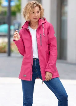 Outlet BADER Funktionsjacke mit abnehmbarer Kapuze PINK