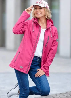 Outlet BADER Funktionsjacke mit abnehmbarer Kapuze PINK