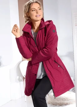 Online BADER Funktionsjacke mit dezentem Streifendessin RUBINROT
