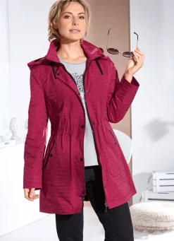 Online BADER Funktionsjacke mit dezentem Streifendessin RUBINROT