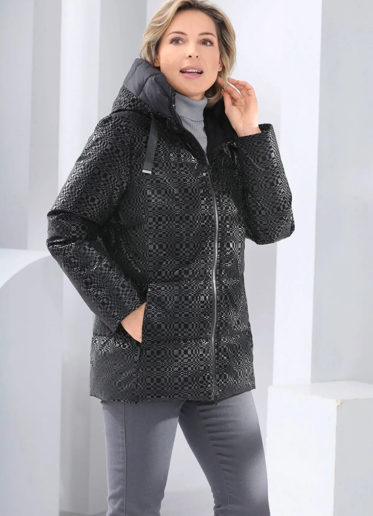 Discount BADER Funktionsjacke mit fester Kapuze SCHWARZ