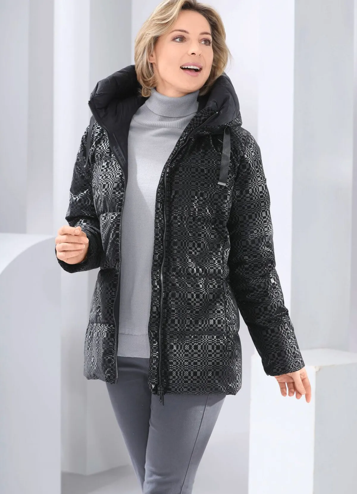 Discount BADER Funktionsjacke mit fester Kapuze SCHWARZ