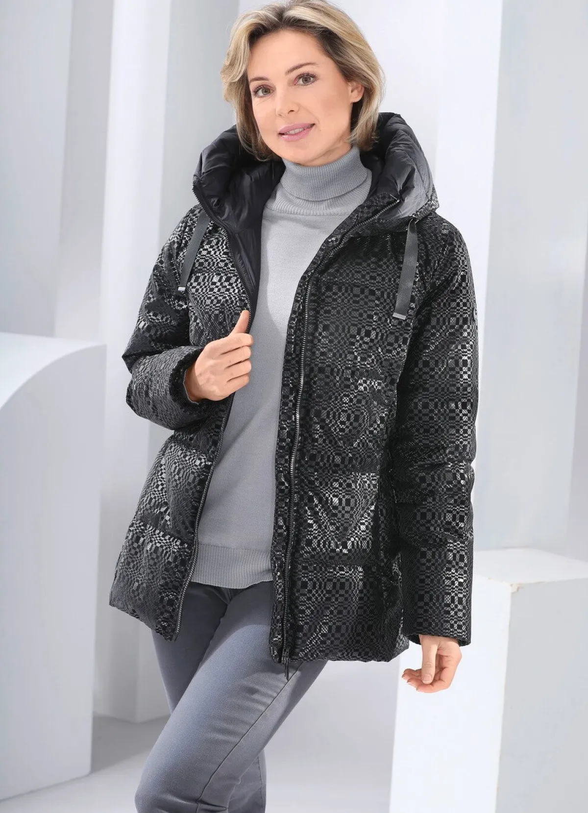 Discount BADER Funktionsjacke mit fester Kapuze SCHWARZ
