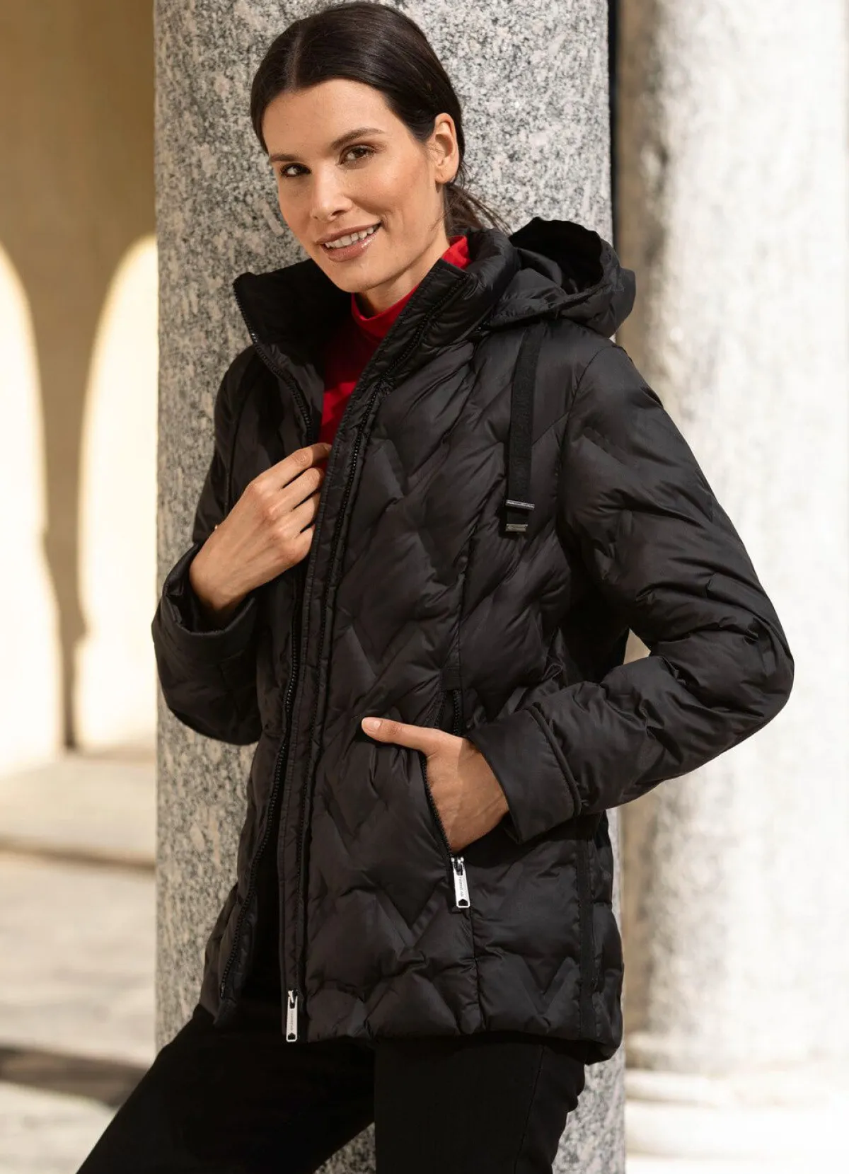 Hot BADER Funktionsjacke mit geklebten Kammern SCHWARZ
