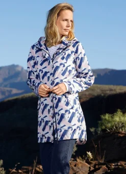 New BADER Funktionsjacke mit grafischem Druckdessin ROSÉ-ROYAL