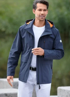 Discount BADER Funktionsjacke mit Kapuze RAUCHBLAU