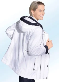 Sale BADER Funktionsjacke mit kontrastfarbenen Akzenten WEISS-NAVY