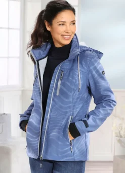 Online BADER Funktionsjacke mit Regenschild an der Kapuze JEANSBLAU