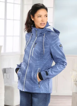 Online BADER Funktionsjacke mit Regenschild an der Kapuze JEANSBLAU