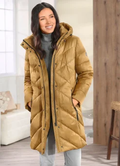 Clearance BADER Funktions-Kurzmantel mit abnehmbarer Kapuze MESSING