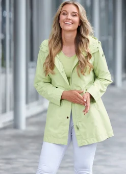 Online BADER Funktions-Longjacke mit abnehmbarer Kapuze MAIGRÜN