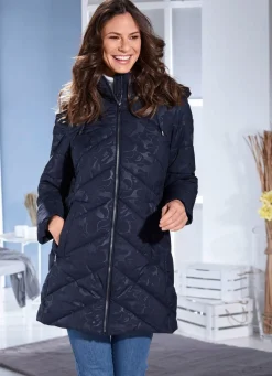 Hot BADER Funktions-Longjacke mit dekorativem Fantasiedessin DUNKELBLAU