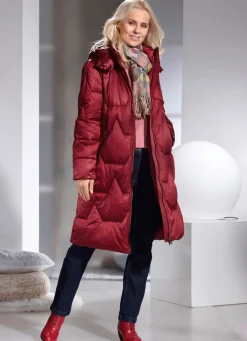 BADER Funktionsmantel im Puffer-Style BURGUND