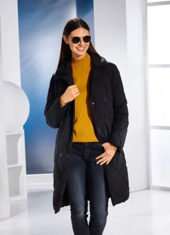 Discount BADER Funktionsmantel mit Rautenstepp SCHWARZ