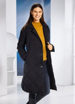 Discount BADER Funktionsmantel mit Rautenstepp SCHWARZ
