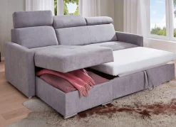 Best BADER Funktions-Polsterecke mit Bettkasten GRAU