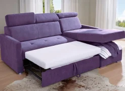 Clearance BADER Funktions-Polsterecke mit Bettkasten VIOLETT