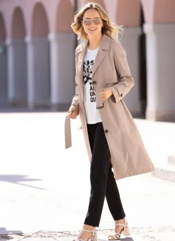 Outlet BADER Funktions-Trenchcoat mit Gürtel. BEIGE