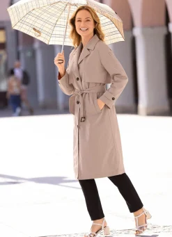 Outlet BADER Funktions-Trenchcoat mit Gürtel. BEIGE