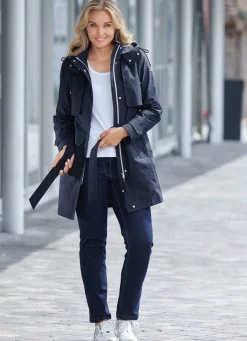 Outlet BADER Funktions-Trenchcoat mit Gürtel NACHTBLAU