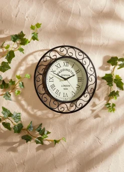 Best BADER Funk-Wanduhr mit Metallgehäuse SCHWARZ