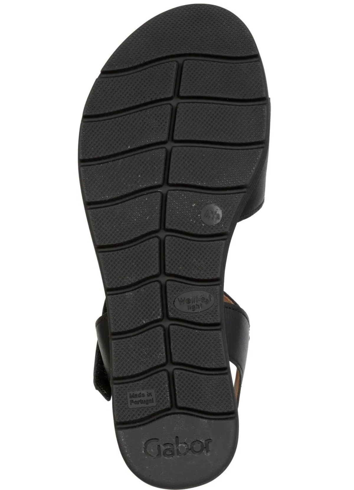Outlet Gabor , modische Damen-Sandaletten, Weite G, mit Gummizug SCHWARZ