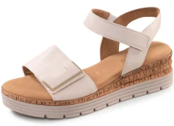 Discount Gabor , modische Damen-Sandaletten, Weite G, mit Gummizug CREME