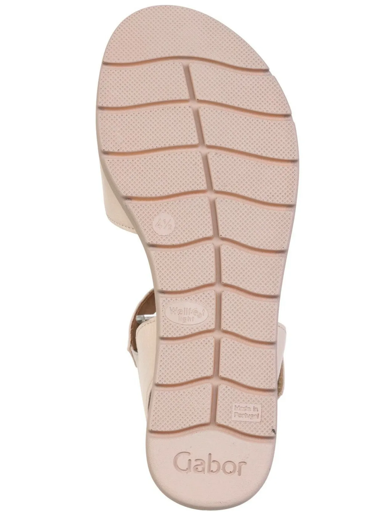 Discount Gabor , modische Damen-Sandaletten, Weite G, mit Gummizug CREME