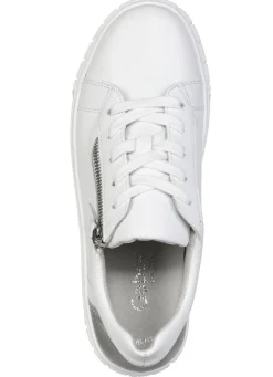 Sale Gabor , modische Damen-Sneaker, Weite H, mit herausnehmbarem Fußbett WEISS-SILBER
