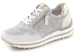Gabor , modische Damen-Sneaker, Weite H, mit herausnehmbarem Fußbett BEIGE-GOLD