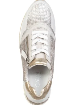 Gabor , modische Damen-Sneaker, Weite H, mit herausnehmbarem Fußbett BEIGE-GOLD