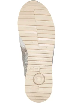 Gabor , modische Damen-Sneaker, Weite H, mit herausnehmbarem Fußbett BEIGE-GOLD