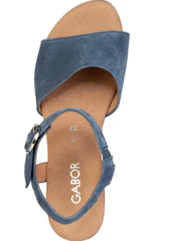 Gabor , schicke Damen-Sandaletten, Weite G, mit Gummizug JEANS