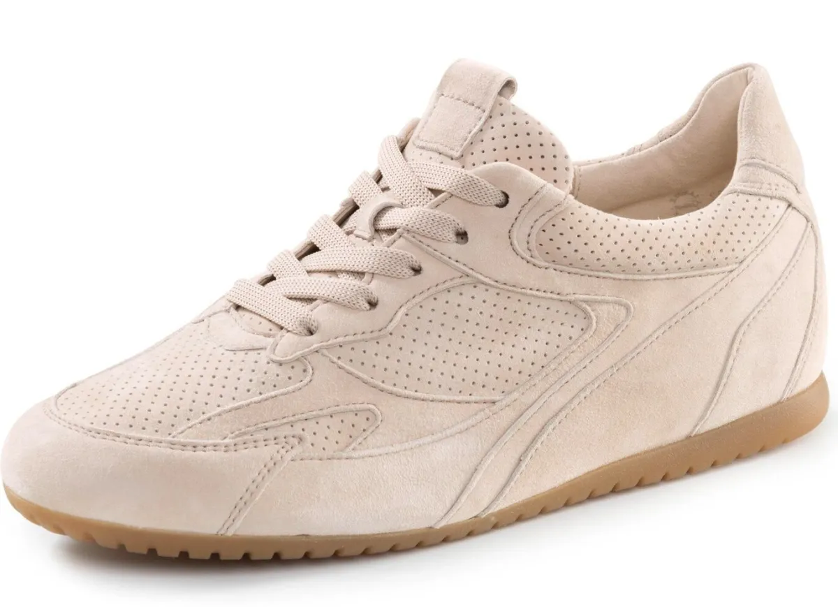 Hot Gabor , trendige Damen-Schnürschuhe, Weite H, mit herausnehmbarem Fußbett BEIGE