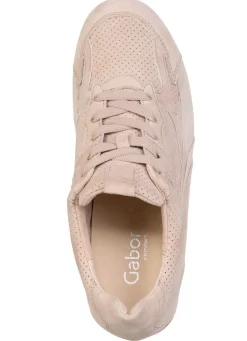 Hot Gabor , trendige Damen-Schnürschuhe, Weite H, mit herausnehmbarem Fußbett BEIGE