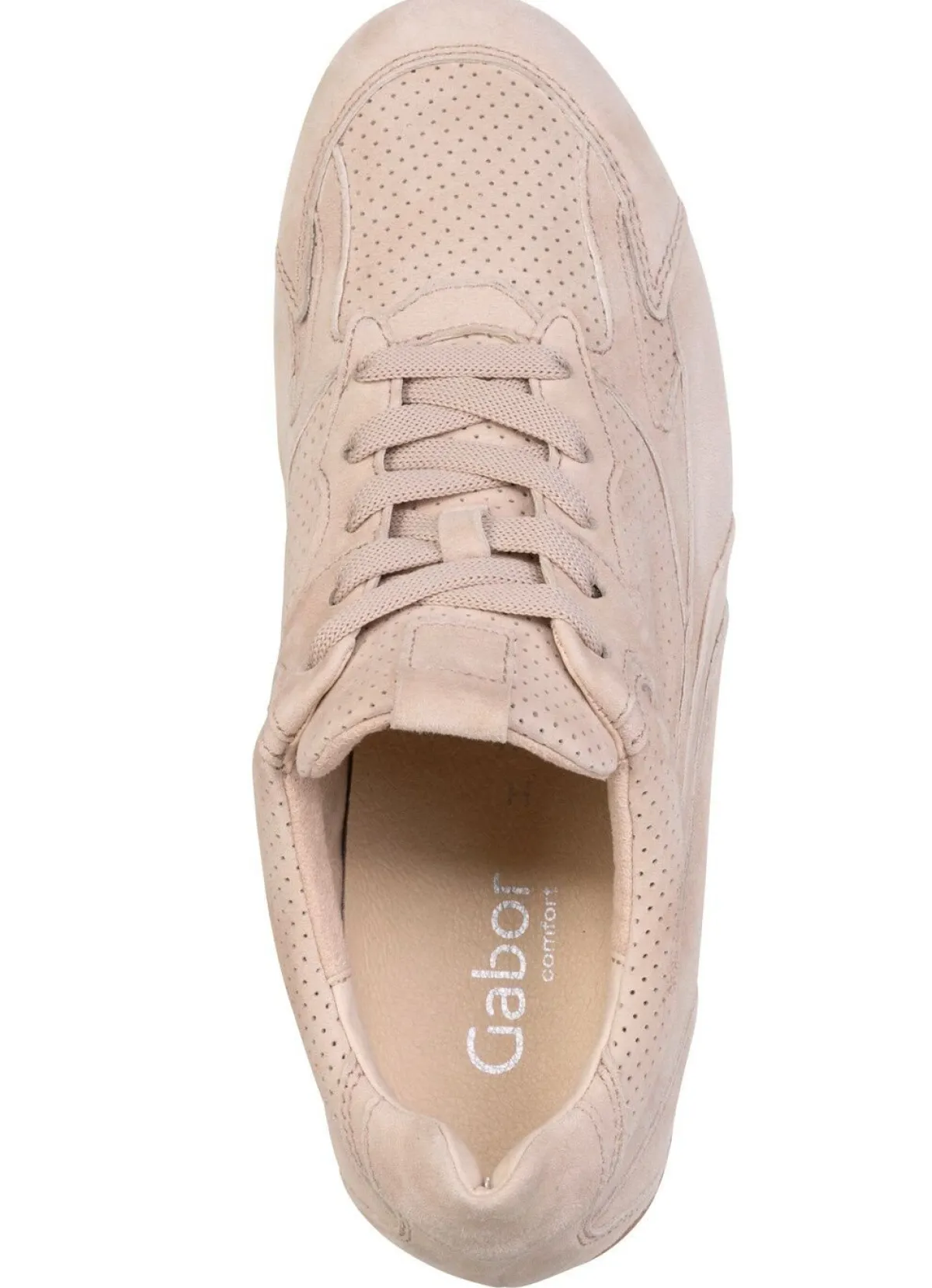 Hot Gabor , trendige Damen-Schnürschuhe, Weite H, mit herausnehmbarem Fußbett BEIGE