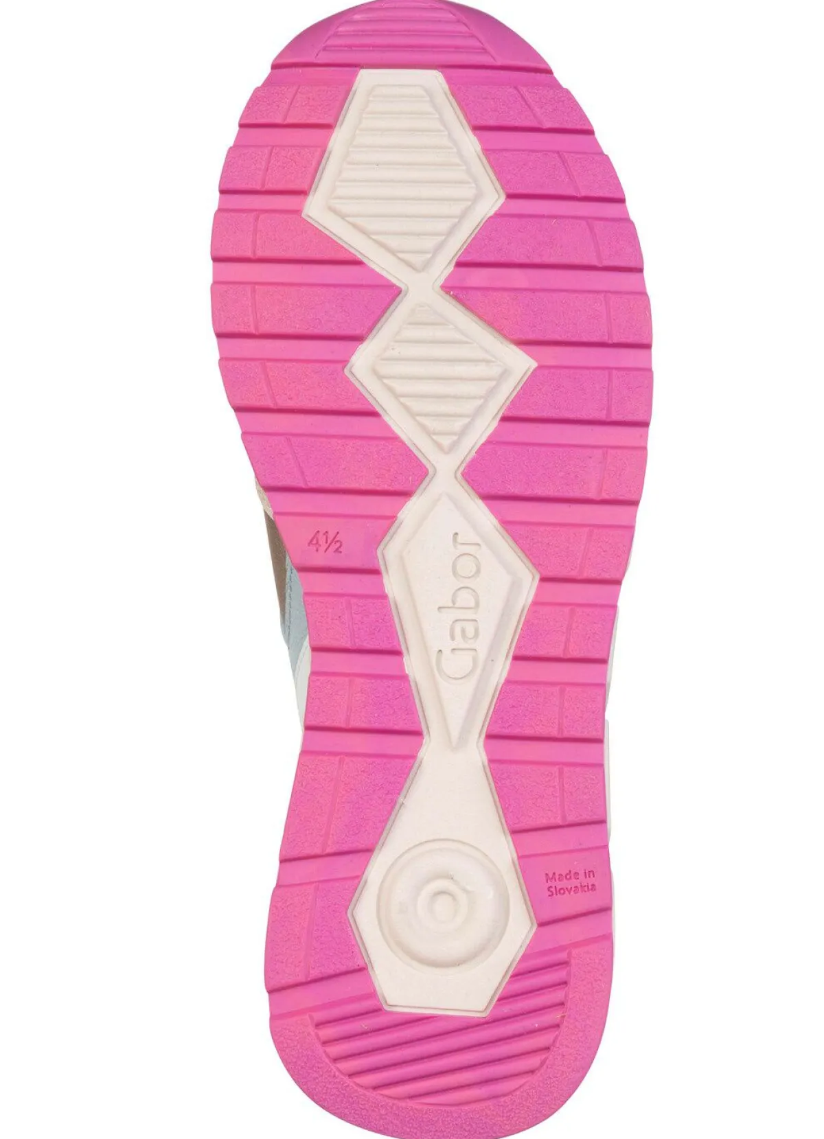 Online Gabor , trendige Damen-Sneaker, Weite H, mit herausnehmbarem Fußbett WEISS-MULTICOLOR