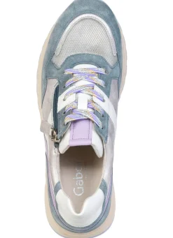 Online Gabor , trendige Damen-Sneaker, Weite H, mit herausnehmbarem Fußbett JEANS-MULTICOLOR