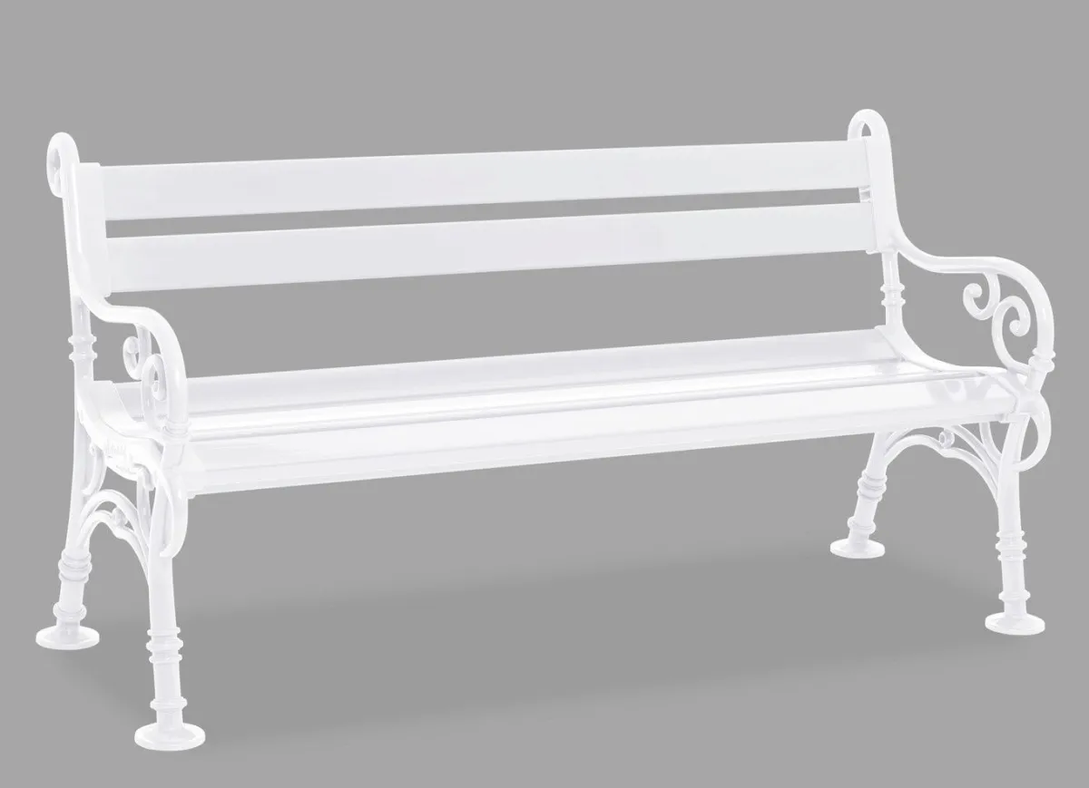 Outlet BADER Gartenbank aus Voll-Kunststoff WEISS
