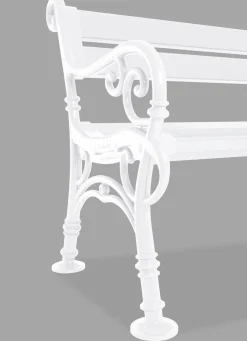 Outlet BADER Gartenbank aus Voll-Kunststoff WEISS