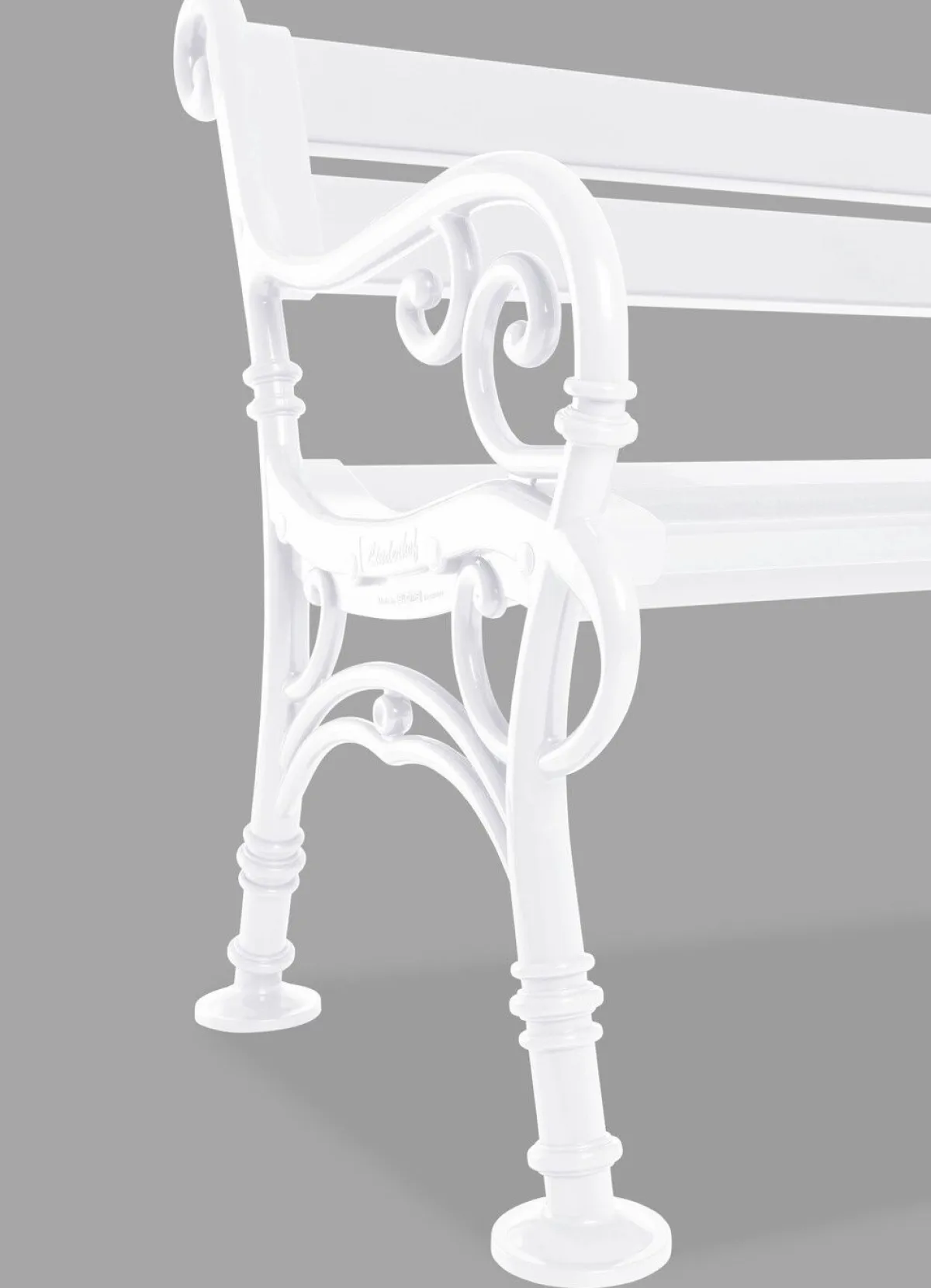 Outlet BADER Gartenbank aus Voll-Kunststoff WEISS