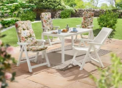 New BADER Gartenmöbel-Serie mit attraktivem Rattan-Dekor WEISS